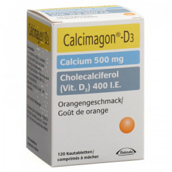 Calcimagon D3 cpr mâcher orange (sans aspartame) bte 120 pce