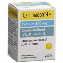 Calcimagon D3 cpr mâcher citron (sans aspartame) bte 20 pce