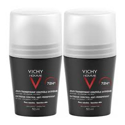 Vichy Homme déo anti-transpirant 72h duo 2x50ml roll-on