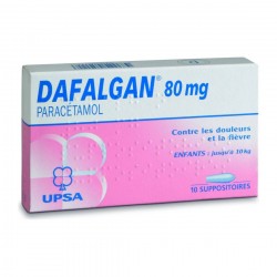 Dafalgan 80 mg suppositoire 10 pièces